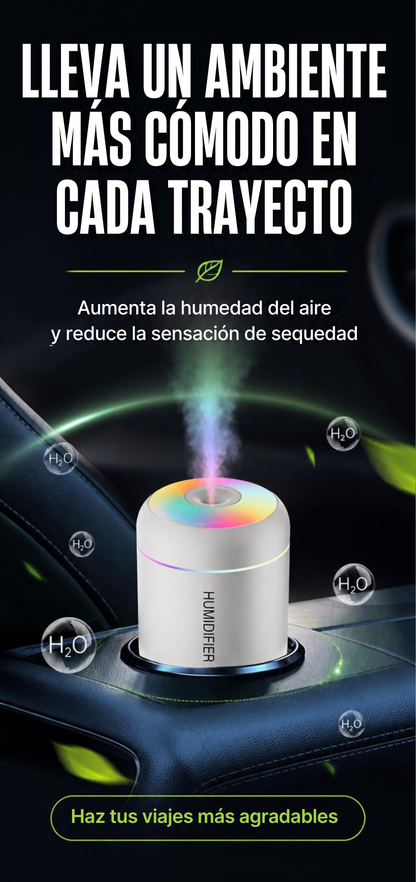 Mini Humidificador LED Portátil – Luz RGB | Casa, Oficina y Coche