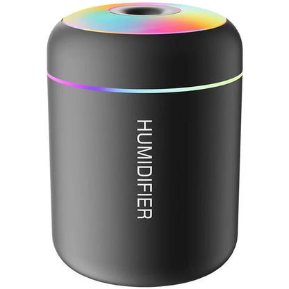 Mini Humidificador LED Portátil – Luz RGB | Casa, Oficina y Coche