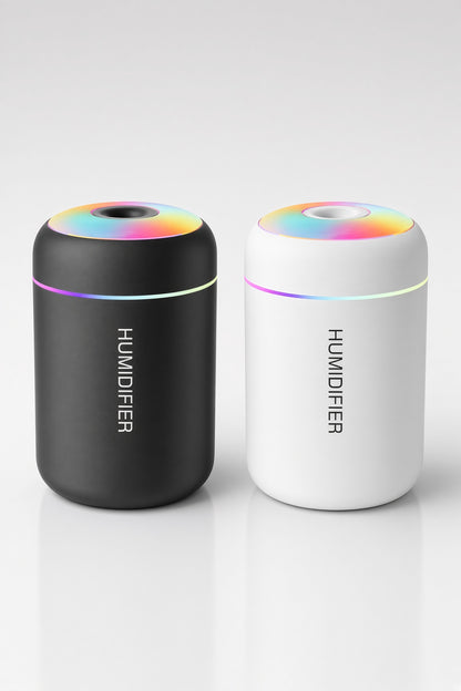 Mini Humidificador LED Portátil – Luz RGB | Casa, Oficina y Coche